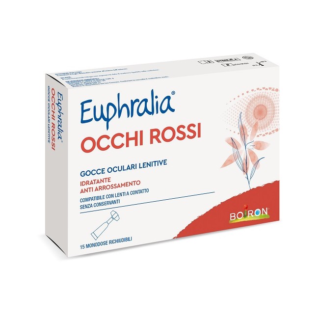 Boiron Gocce Oculari Lenitive Euphralia Occhi Rossi 15 Flaconcini Monodose 0,5 Ml
