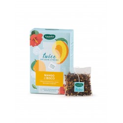Neavita Twice Infuso a Freddo To Go Mango e Ibisco 12 Maxi Filtro per Bottiglia da 500 ml Herbal Product