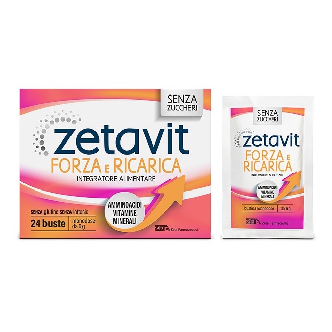 Zetavit Forza e Ricarica 24 Bustine Senza Zuccheri