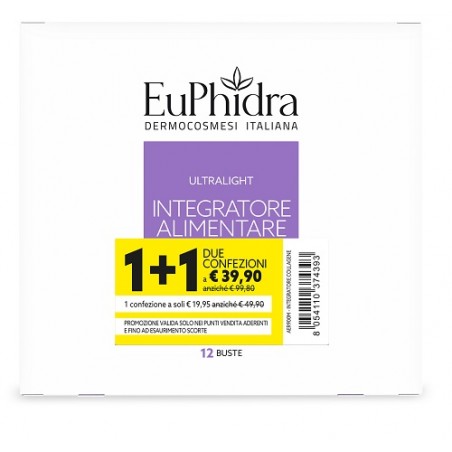 Euphidra Ultralight Abbinata Collagene 2 Confezioni da 12 Buste Euphidra Ultralight Abbinata Collagene 2 Confezioni da 12 Buste