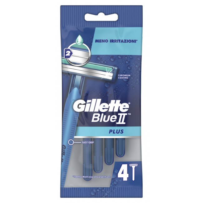 Procter & Gamble Gillette Blue Ii Usa&getta Plus 4 Pezzi