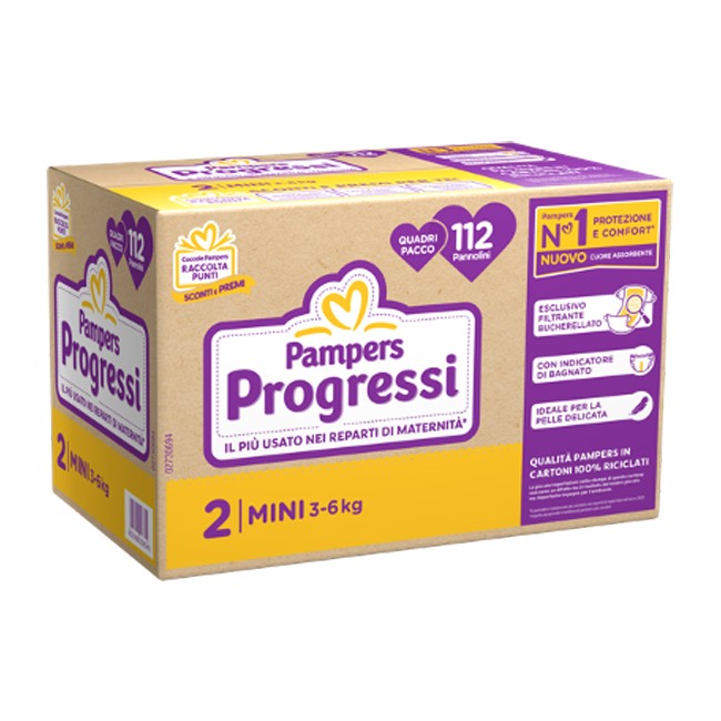 Fater Pampers Quadri Progressi Mini 112 Pezzi