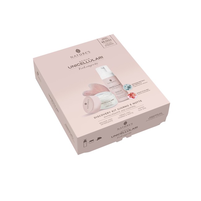 Acque Unicellulari ForLongevity  Cofanetto Discovery Kit Notte con Crema Giorno Notte 50 ml + Mousse Detergente 150 ml