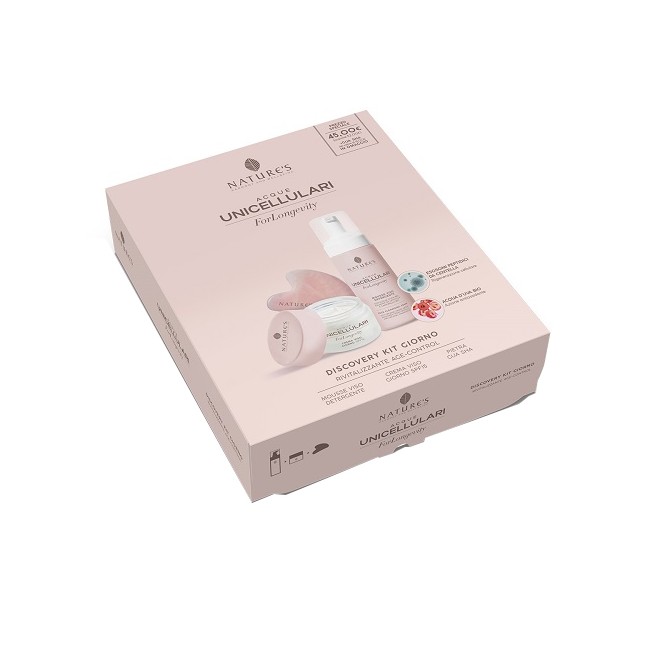 Acque Unicellulari ForLongevity Cofanetto Discovery Kit Giorno con Crema Giorno Spf15 50 ml + Mousse Detergente 150 ml
