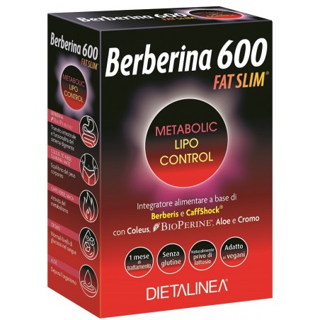 Dietalinea Berberina 600 Fast Slim Metabolic Lipo Control 60 Compresse Dietalinea Berberina 600 Fast Slim Metabolic Lipo Control 60 Compresse