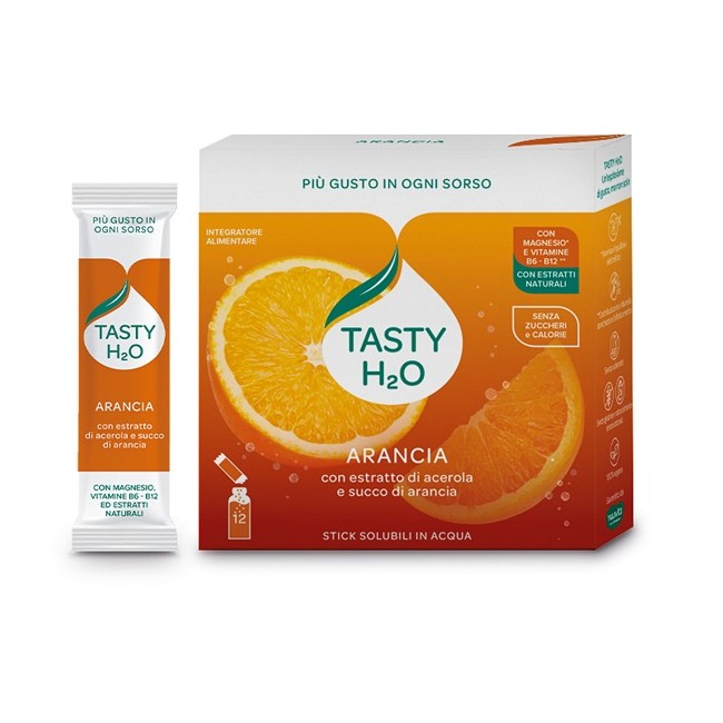 Herbal Product Neavita Tasty H2O Gusto Arancia 12 Stick Supporta le Naturali difese dell'Organismo