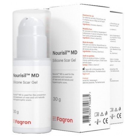 Fagron Nourisil MD Gel Siliconico Per favorire la guarigione di CIcatrici e Prevenire la formazioni di Cheloidi 30 grammi Fagron Nourisil MD Gel Siliconico Per favorire la guarigione di CIcatrici e Prevenire la formazioni di Cheloidi 30 grammi