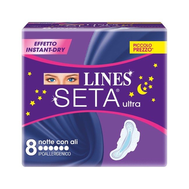 Fater Lines Seta Ultra Assorbenti Da Notte 8 Pezzi
