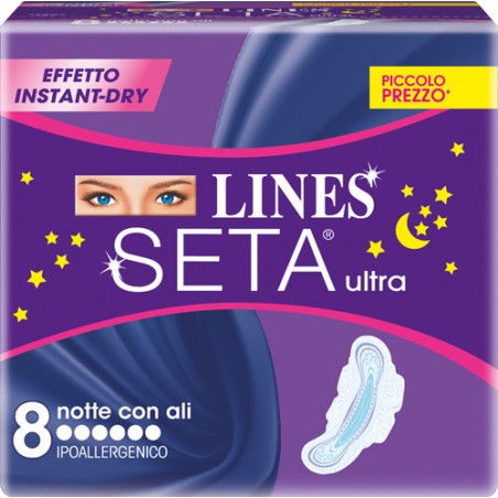Fater Lines Seta Ultra Assorbenti Da Notte 8 Pezzi