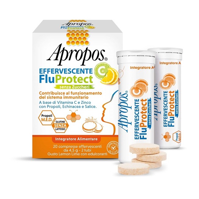 Desa Pharma Apropos Effervescente C Fluprotect Senza Zuccheri 20 Compresse Effervescenti