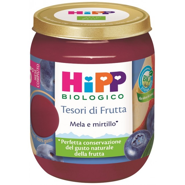 Hipp Tesori Frutta Mela Mirtillo 160 G