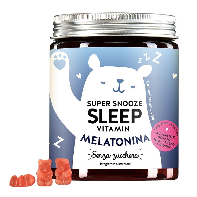Bears With Benefits Super Snooze Sleep Vitamin With Melatonin Sugarfree 45 Caramelle Gommose