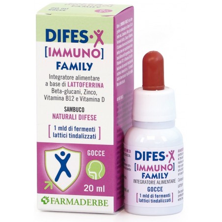 Farmaderbe Difes-x Immuno Family Gocce 20 Ml