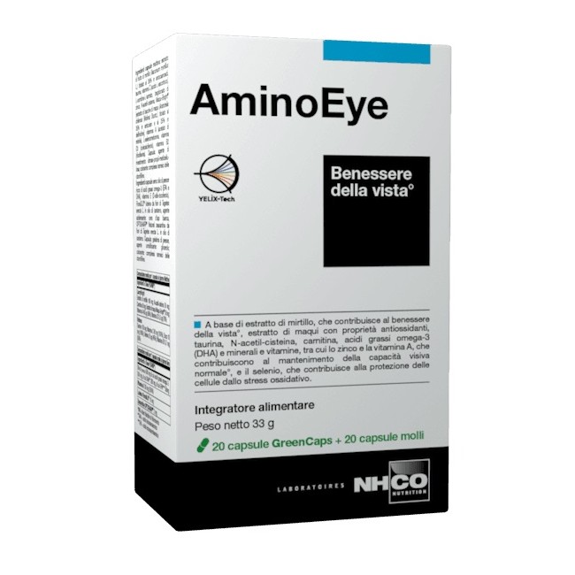 Chiesi Farmaceutici Nhco Aminoeye 20 Capsule Green Caps + 20 Capsule Molli