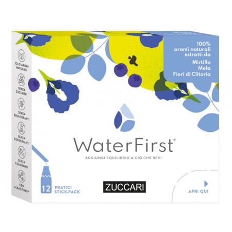 Zuccari Water First Mirtillo-mela-fiori Clitoria 12 Stick Pack