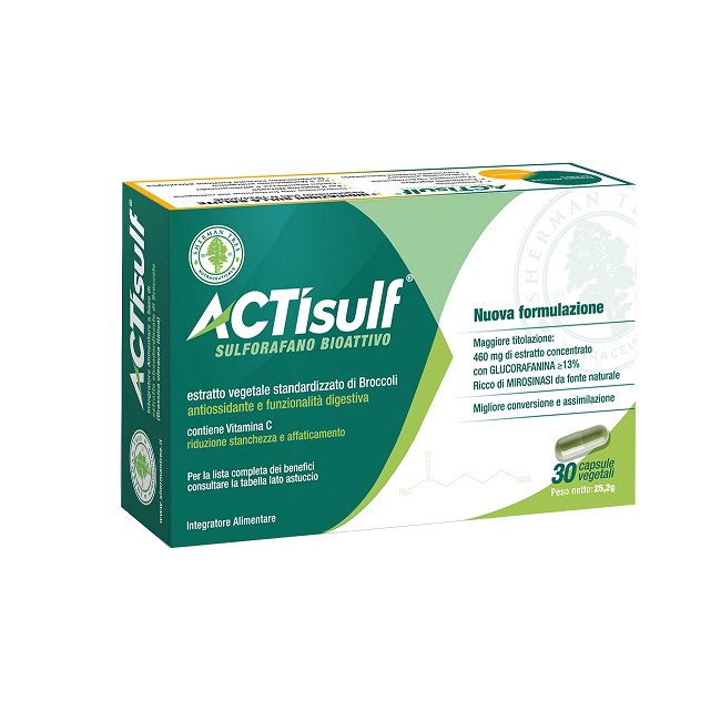 Shermantree Nutraceuticals Actisulf Sulforafano 30 Capsule Vegetali