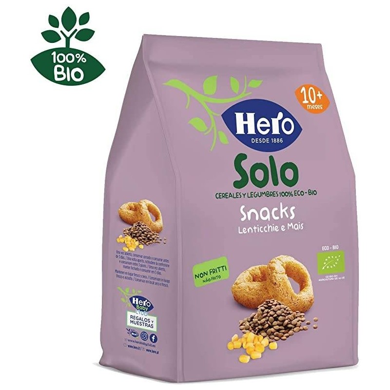 Fater Hero Solo Snack Lenticchie Mais 100% Bio 50 G