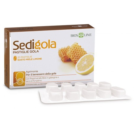 Bios Line Apix Sedigola Miele Limone 20 Pastiglie