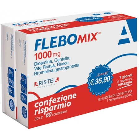 Aristeia Farmaceutici Flebomix 1000 Mg 60 Compresse Bi-pack