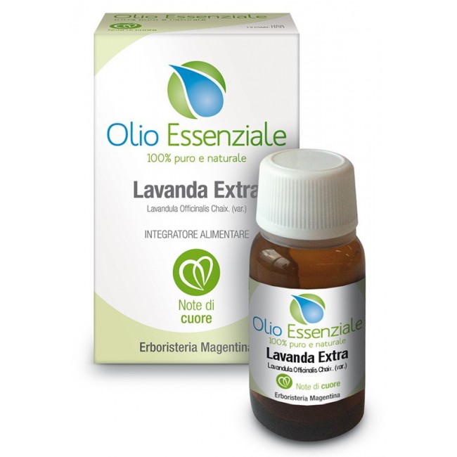 Erboristeria Magentina Lavanda Extra Olio Essenziale Puro 100% Naturale 10 ml Uso Alimentare