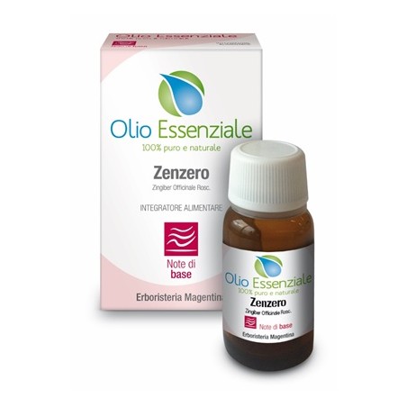 Erboristeria Magentina Zenzero Olio Essenziale Puro 100% Naturale 10 ml Uso Alimentare