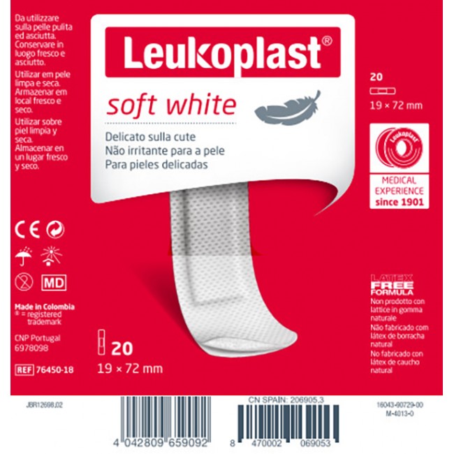 Essity Leukoplast Soft White 72 X 19 Cm 20 Pezzi
