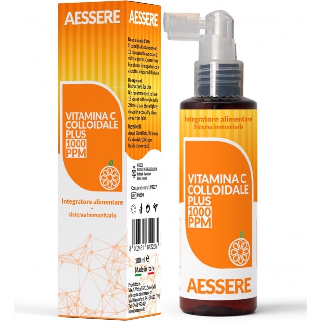 Aessere Vitamina C Colloidale Plus Spray 1000 ppm 100 ml Difese Immunitarie