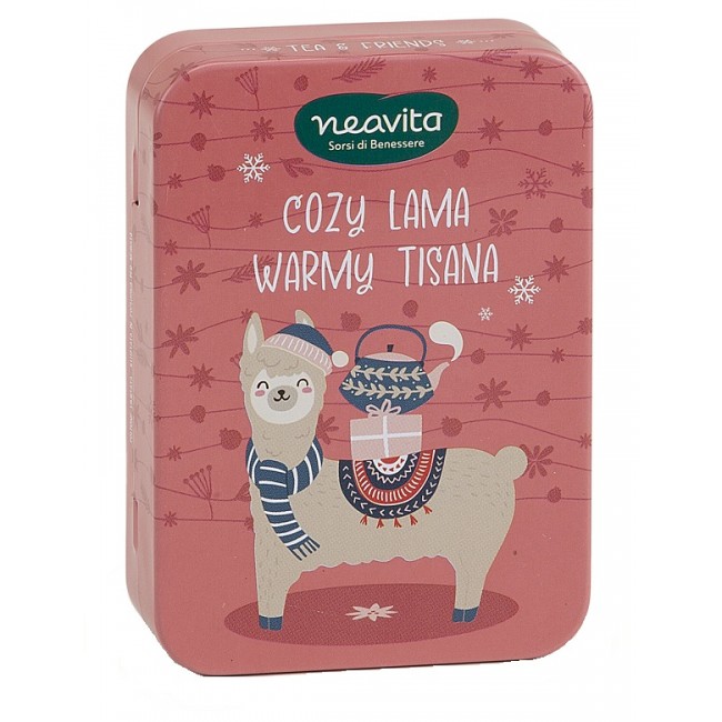 Neavita Lama Tea & Friends Scatola in Metallo con 3 Filtri Bio Assortiti