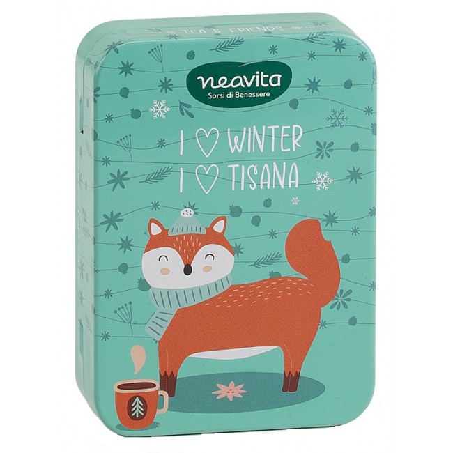 Neavita Volpe Tea & Friends Scatola in Metallo con 3 Filtri Bio Assortiti