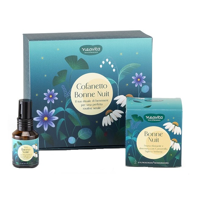 Neavita Cofanetto Bonne Nuit con Tisana della Buonanotte e Spray Cuscino per una perfetta routine serale