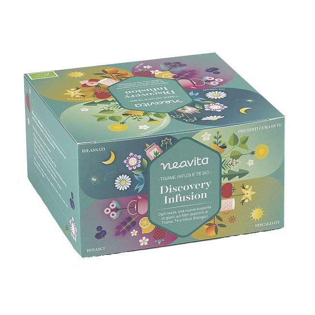 Neavita Cofanetto Discovery Infusion con Selezione Infusi e Tisane Bio 40 Filtri Idea Regalo 2025