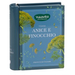 Neavita Cofanetto Libro in Latta con Tisana Anice Finocchio 5 Filtri
