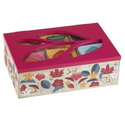 Herbal Product Neavita Tisane Collection Cofanetto in Legno Quadrato Rosso con 30 Filtri Tisane Bio Assortite