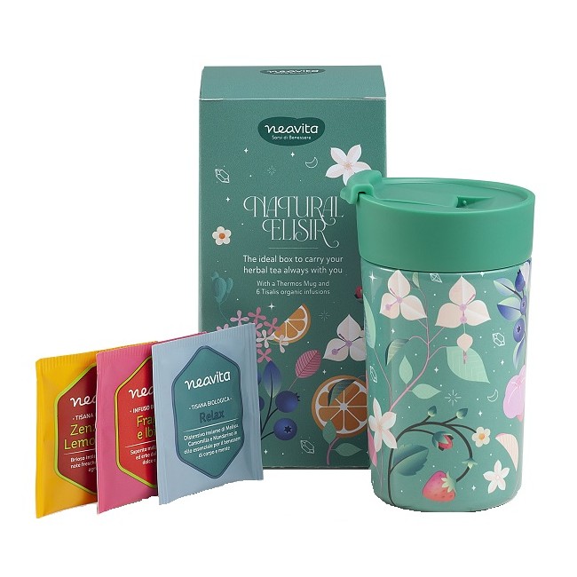 Neavita Cofanetto con Tazza Mug Thermos e 9 Filtri Bio Assortiti Natural Elisir - Novità 2025