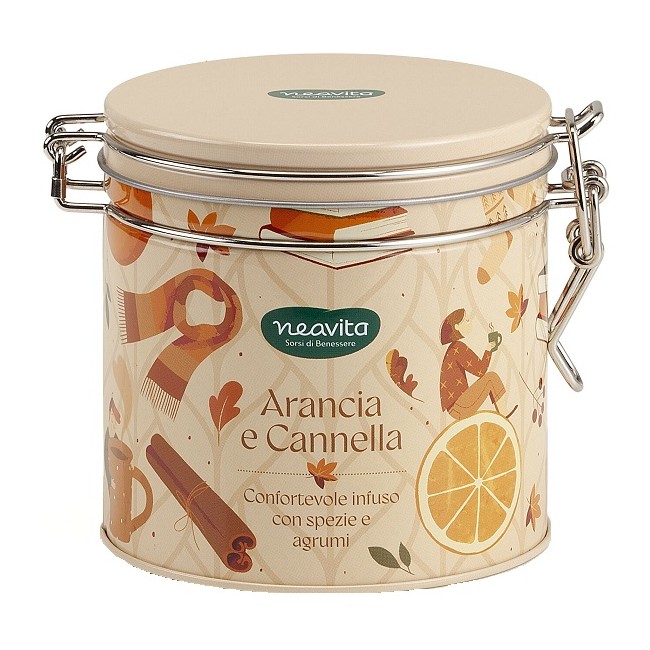 Neavita Warmy Tea Barattolo con Infuso Arancia Cannella 12 Filtri