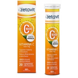 Zetavit C1000 20 Compresse Effervescenti Gusto Arancia Immunostimolante