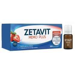 Zetavit Memo Plus Integratore Tonico per la Memoria 12 Flaconcini 8 ml