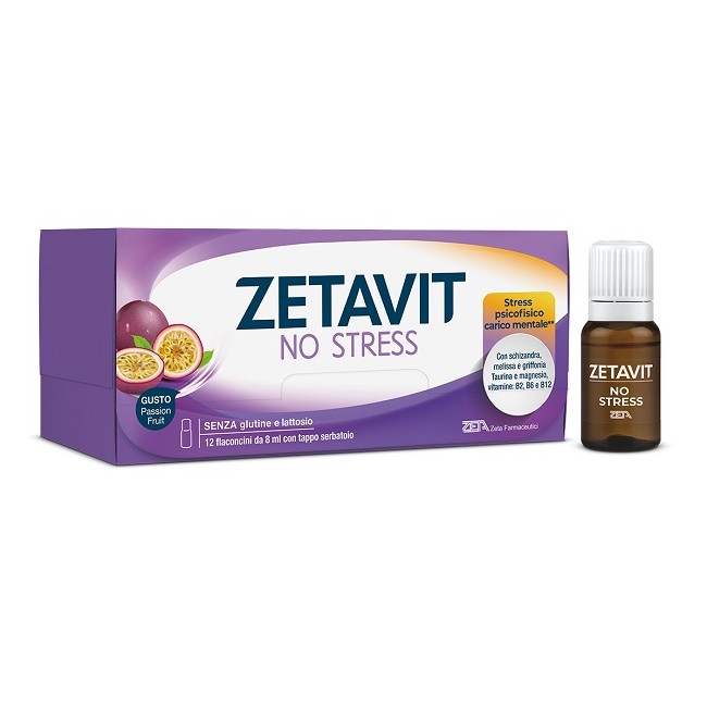 Zeta Farmaceutici Zetavit No Stress 12 Flaconcini 8 Ml