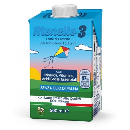 Sterilfarma Monello 3 Formula Per La Crescita A Base Di Latte Per Bambini Da 1 A 3 Anni Liquido 500 Ml