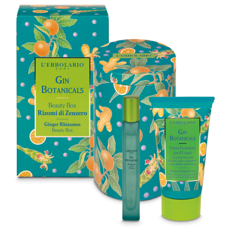 L'Erbolario Gin Botanicals Beauty Box Rizomi di Zenzero con Crema Corpo e Profumo in Formato da Viaggio L'Erbolario Gin Botanicals Beauty Box Rizomi di Zenzero con Crema Corpo e Profumo in Formato da Viaggio