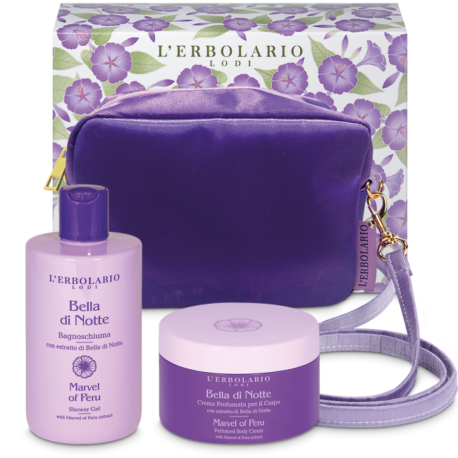 L'Erbolario Beauty Bag Grandi Meraviglie Bella di Notte in Edizione Limitata con Bagnoschiuma 300 ml e Crema Corpo 250 ml