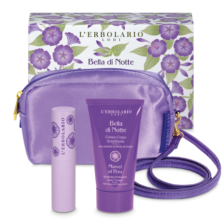 L'Erbolario Mini Beauty Bag Serata Scintillante Bella di Notte con Crema Corpo e Profumo Solido in Edizione Limitata L'Erbolario Mini Beauty Bag Serata Scintillante Bella di Notte con Crema Corpo e Profumo Solido in Edizione Limitata