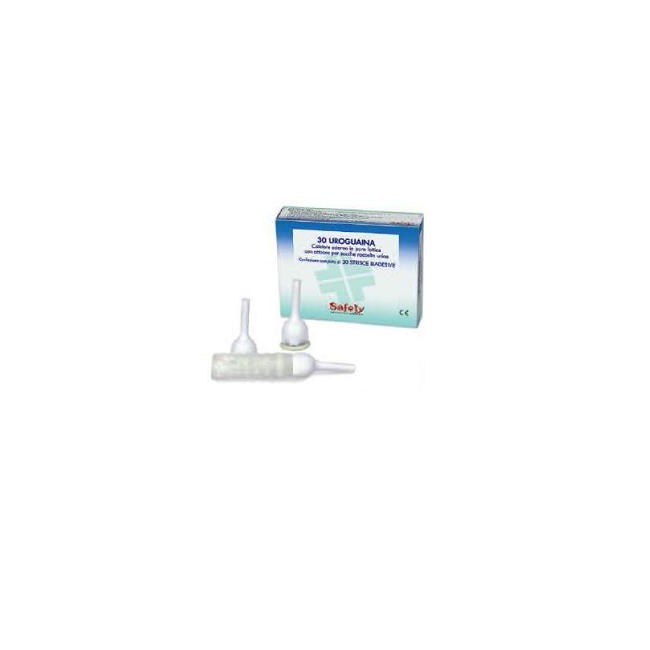 Safety Catetere Esterno Con Striscia Biadesiva Uroguaina 25 Mm 30 Pezzi