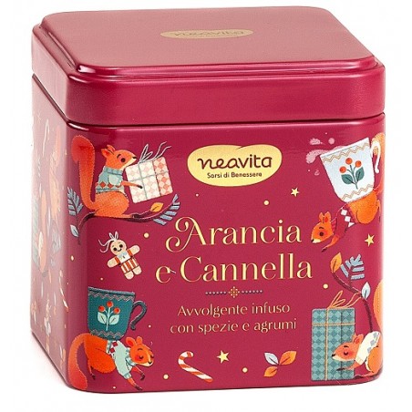 Herbal Products Neavita Infuso Arancia E Cannella Filtroscrigno In Barattolino Rosso Di Natale 5 Filtri Da 3,5 G