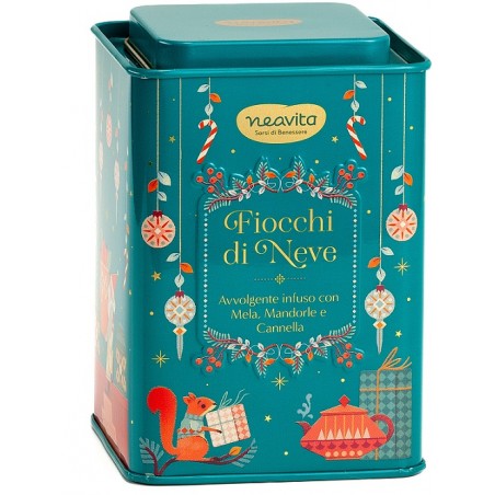 Herbal Products Neavita Infuso Fiocchi Di Neve Filtroscrigno In Square Tin Verde Natale 12 Filtri Da 3,5 G