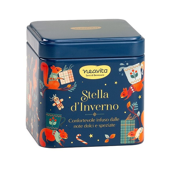 Herbal Products Neavita Infuso Stella D'inverno Filtroscrigno In Barattolino Blu Di Natale 5 Filtri Da 3,5 G