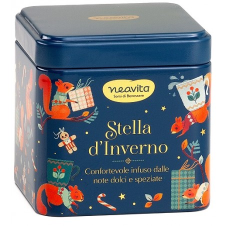 Herbal Products Neavita Infuso Stella D'inverno Filtroscrigno In Barattolino Blu Di Natale 5 Filtri Da 3,5 G