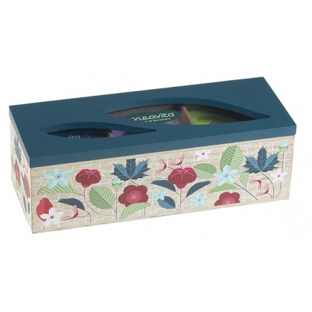 Herbal Product Neavita Tisane Collection Cofanetto in Legno Rettangolare Azzurro con 15 Filtri Tisane Bio Assortite Herbal Product Neavita Tisane Collection Cofanetto in Legno Rettangolare Azzurro con 15 Filtri Tisane Bio Assortite