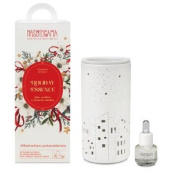 Nasoterapia Kit Holiday Essence con Diffusore Elettrico Christmas Town e Essenza Arancio Dolce e Pino Cembro 15 ml