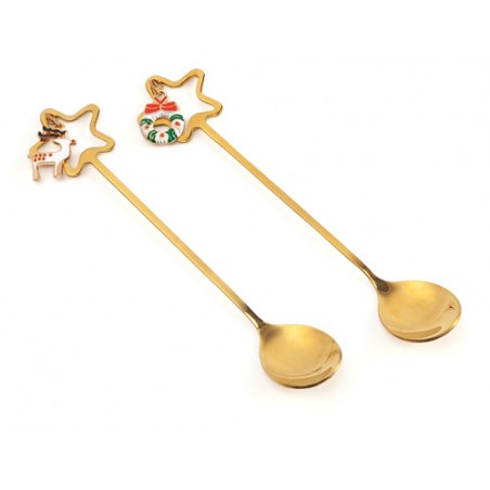 Neavita Cofanrtto Regalo con 2 Cucchiaini di Natale Neavita Cofanrtto Regalo con 2 Cucchiaini di Natale